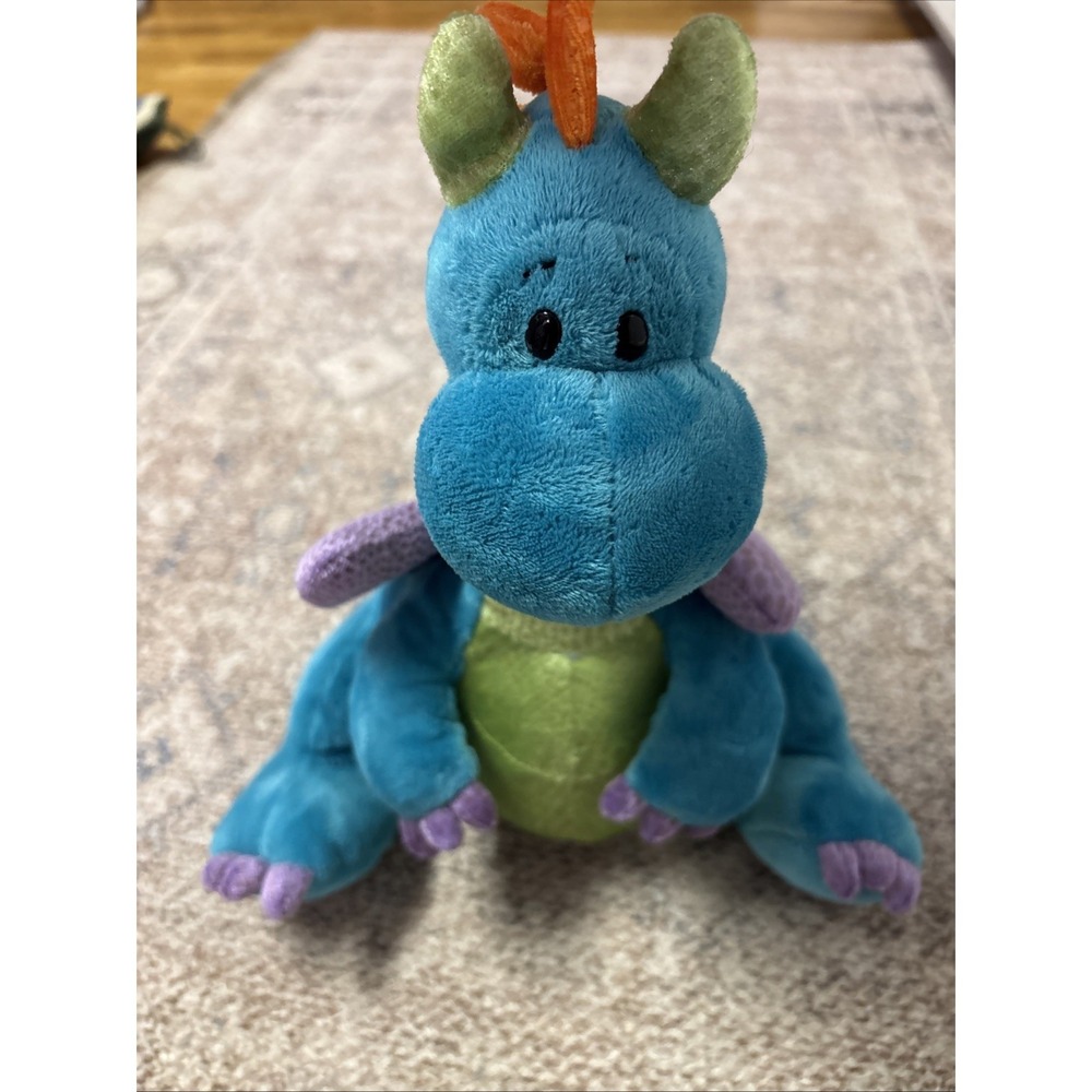 Gund Scales N' Tails Jiggy Blue Dragon 12" Plush